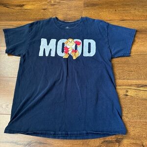 Disney Grumpy Mood Blue Large mens tshirt short sleeve Casual Fun Cotton